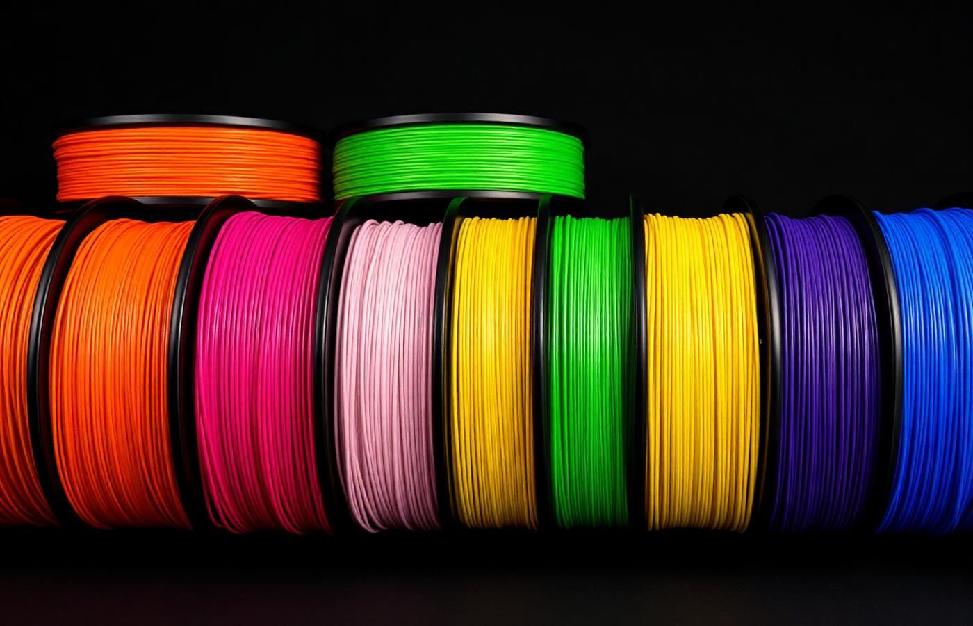 Bunte Filament-Rollen